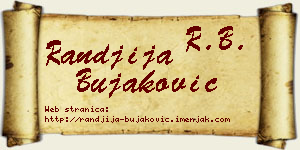 Ranđija Bujaković vizit kartica